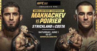 UFC 302 – Makhachev vs. Poirier PPV Pay Per View 6/1/24 June 1st 2024